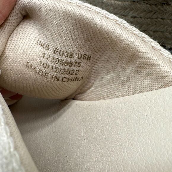 ASOS Design Wide Fit Teddy 2 Women's 8 Beige Wedge Slide Cross Slip-On Peep Toe - Picture 6 of 10